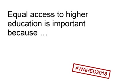 Equal access to higher education is important because ... 
