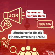 Stellenausschreibung: Mitarbeiter:in für die Finanzverwaltung (75%) 