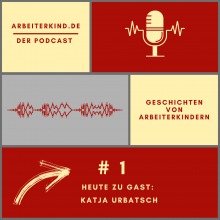 Cover für unseren Podcast mit Mikrofon und Tonspur