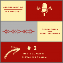 Cover für unseren Podcast mit Mikrofon und Tonspur: Folge 2